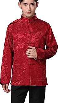 Chinese Traditional Tai Chi Uniform Long Sleeve Top Kungfu Shirt Tang Suit for Men