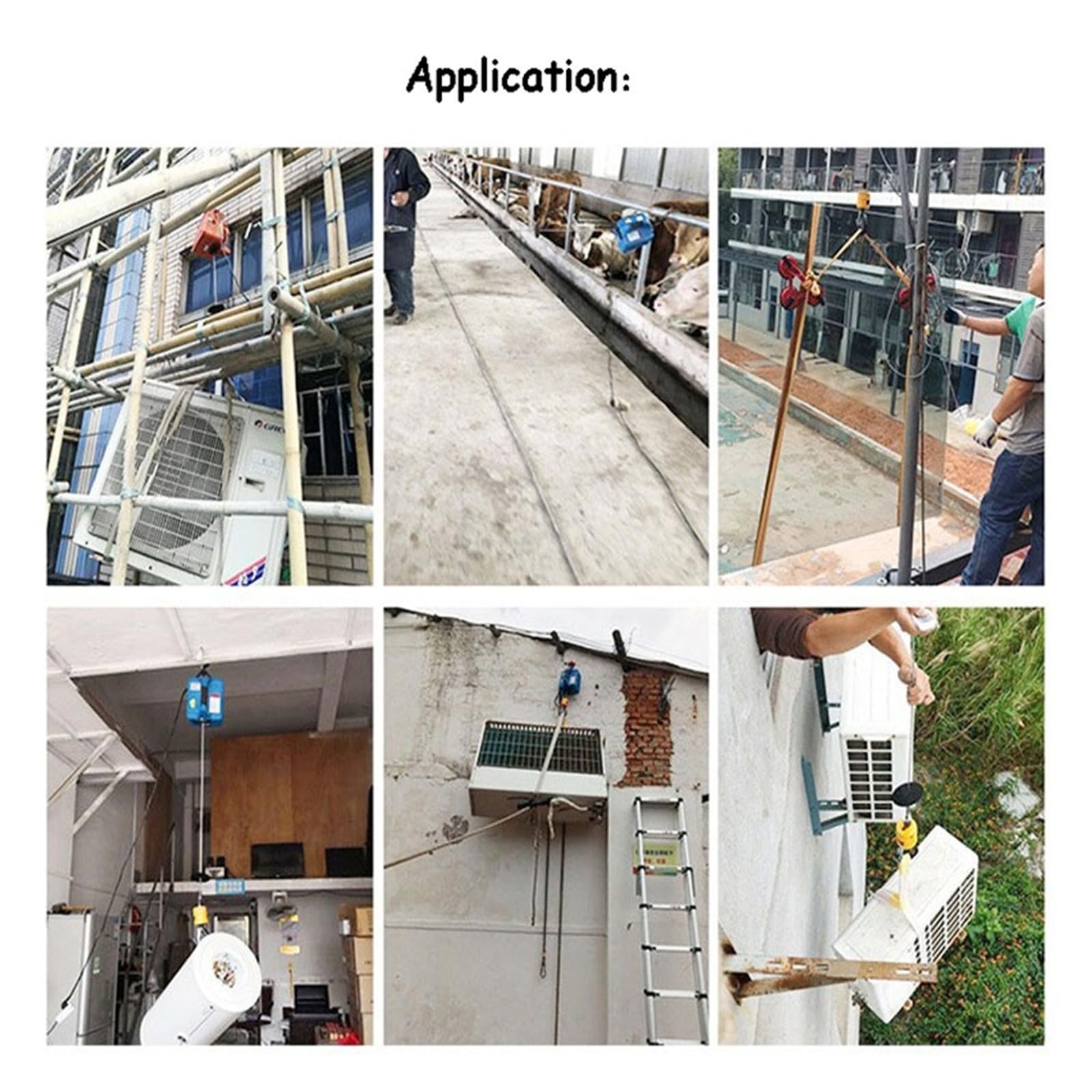 500kg Zdalnie sterowany dźwig linowy elektryczny wciągnik aluminiowy do użytku domowego wewnątrz mały Do użytku DIY(Remote control,200 Kg 19m)