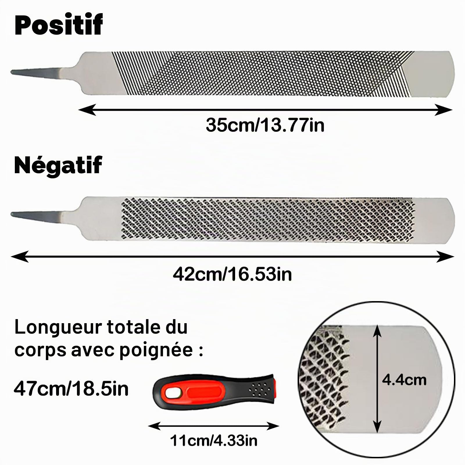 Lime à Sabots Cheval, Cheval Sabot Rape Couteau Lime, Lime à Sabot Double Face Pour Râpe à Carbone, Acier Au Carbone, Double Face, Avec Manche, Pour Réparer Les Fers à Cheval, Meuler Les Dents