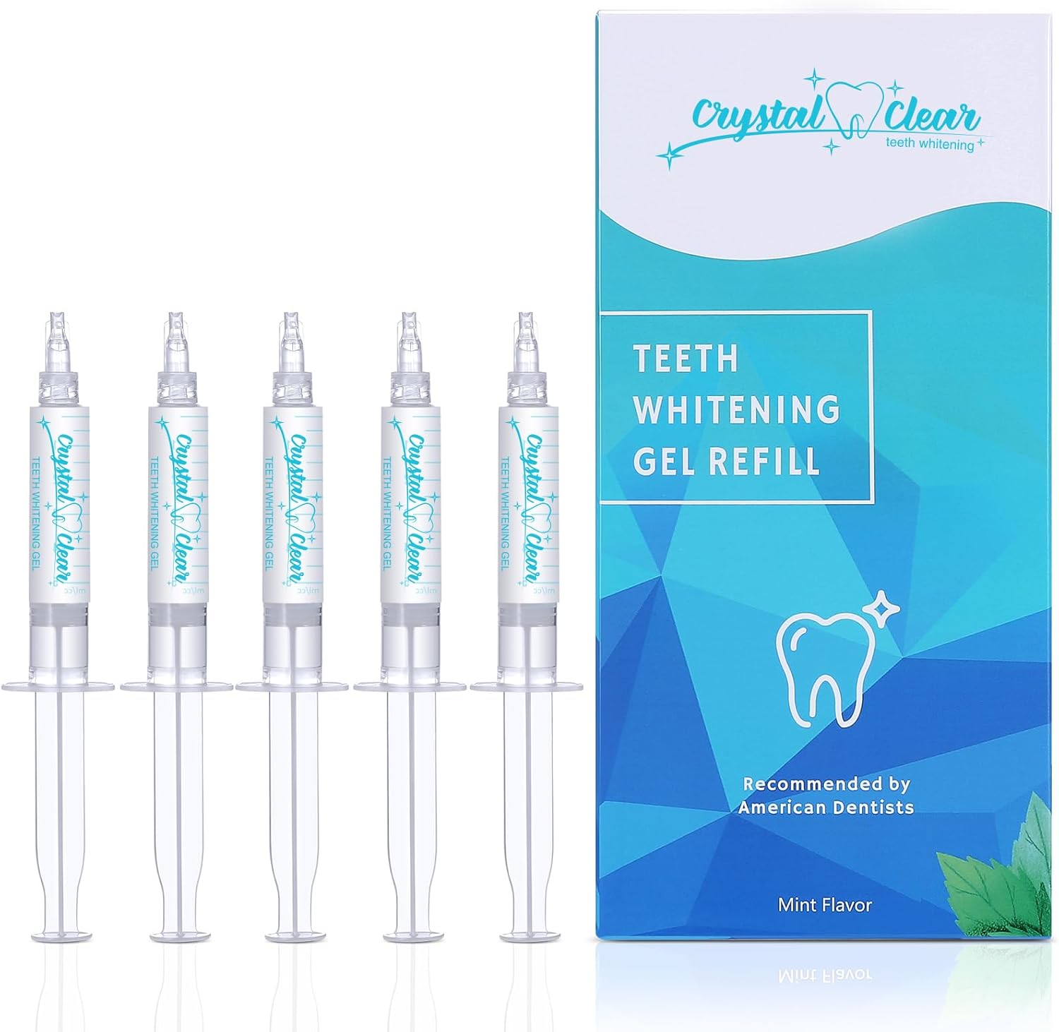 Teeth Whitening Kit, Crystal Clear Teeth Whitening Gel, MADE IN USA