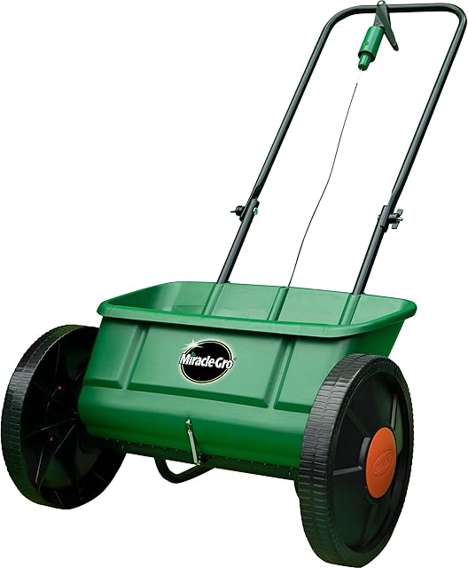 Miracle-Gro 121042 Lawn 'Drop' Spreader, 408.0 mm*608.0 mm*207.0 mm, Green