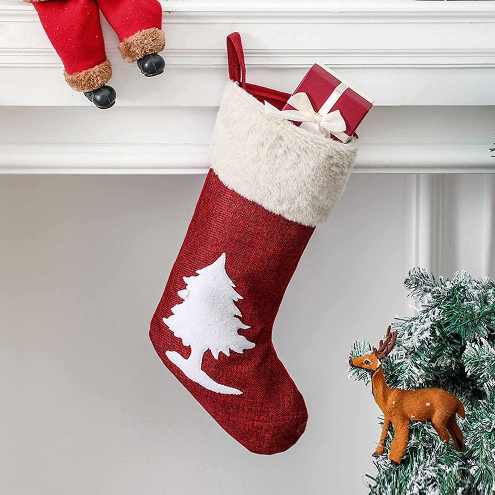 POROPL Kids Stockings Ornaments - Christmas Decorations Christmas Pendants Christmas Socks Gift Bags Christmas Tree Ornaments Candy Bags (D_Tree)