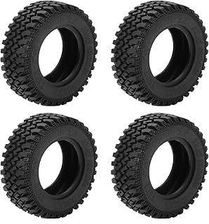 Alomejor RC Car Tires 4pcs RC Wheels Tyre Fit for MN86 1/12 RC Crawlers Replacement and Upgrade Part