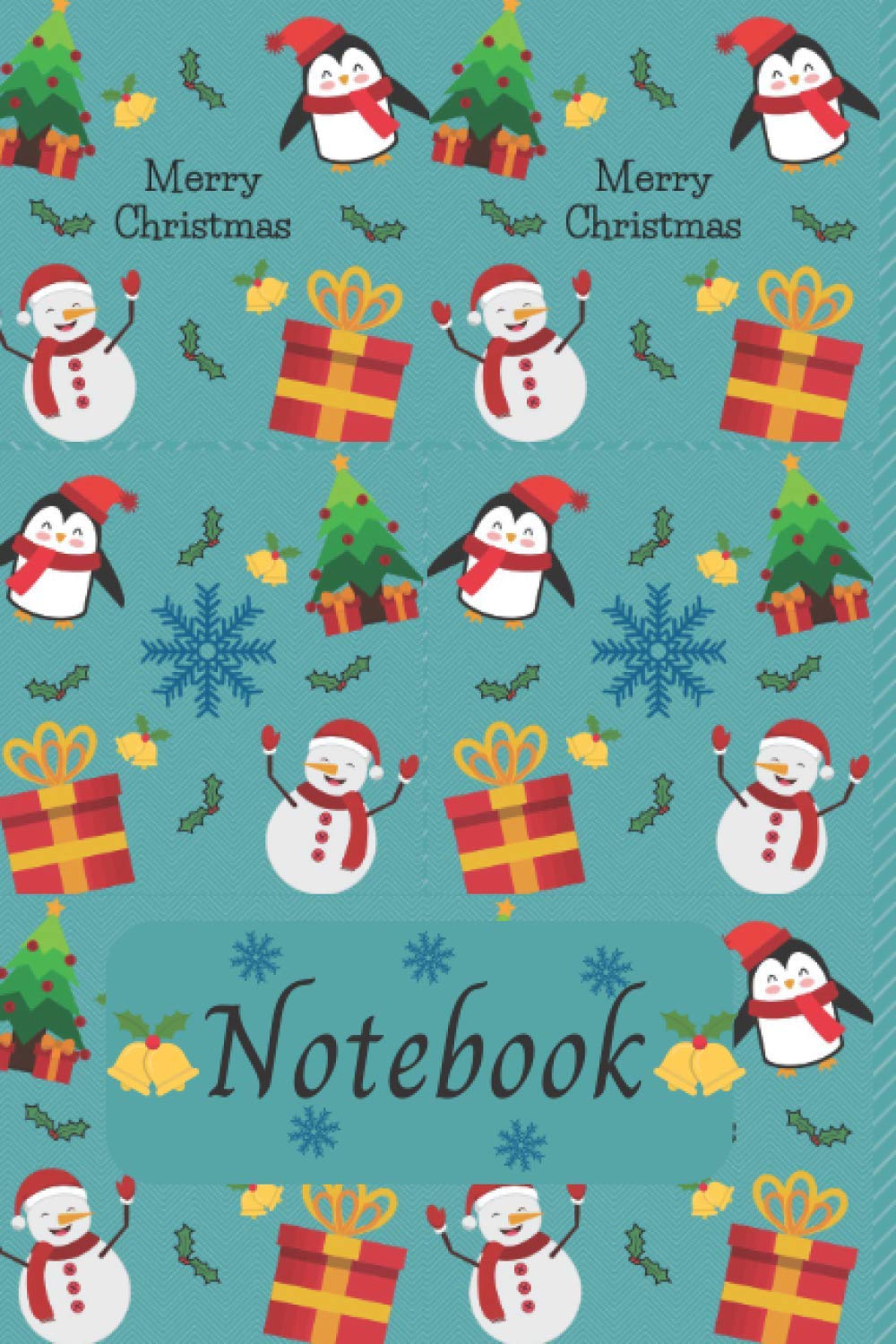Christmas Notebook: 120 page festive lined journal