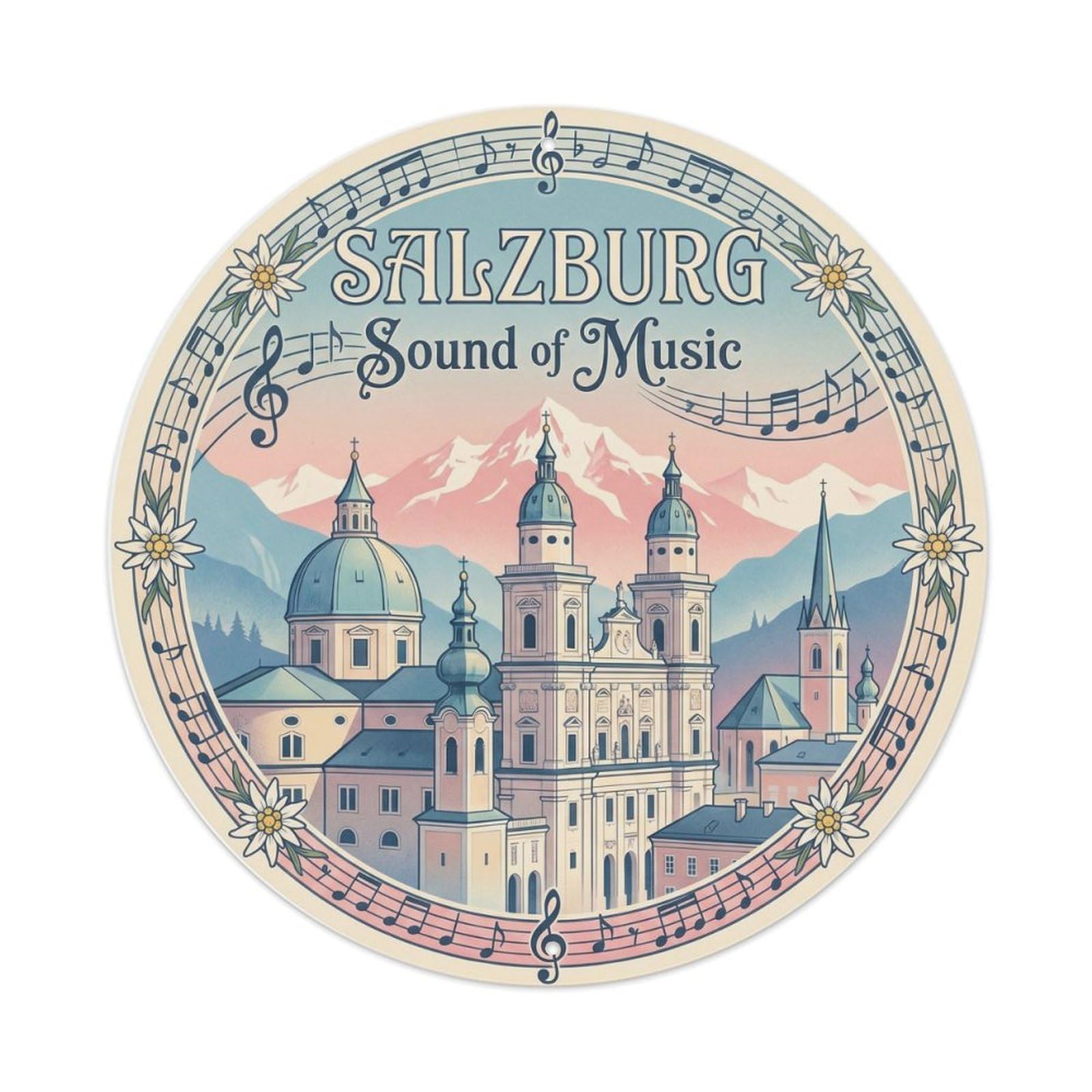 Fqnyr Style Vintage Travel Oldtown Austria Metal Tin Sign