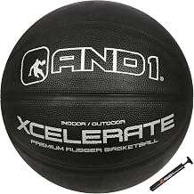 AND1 Xcelerate Rubber Basketball: Official Regulation Size 7 (29.5”) Streetball, Made for Indoor/Outdoor Games