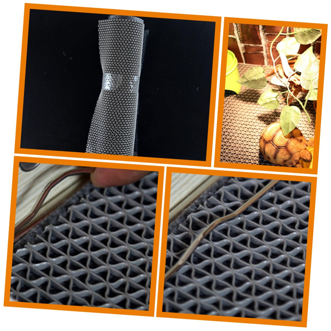 ERINGOGO Reptilien Terrarium Matte Liner Teppich Langlebig Wasserabweisend Zuschneidbar für Schildkröten Eidechsen und Andere Reptilien Geeignet