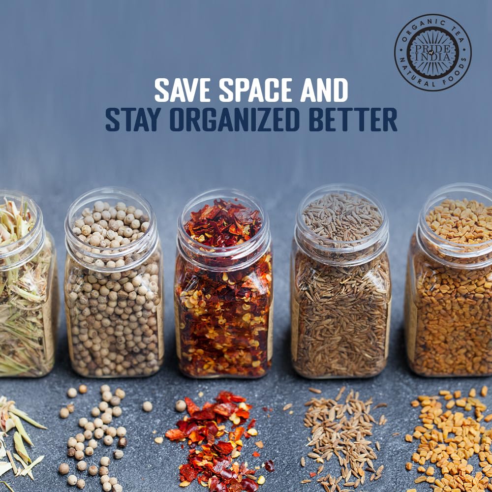 Small Glass Spice Jars With Sifter Lids - 4oz BPA-Free Containers For Kitchen Organization