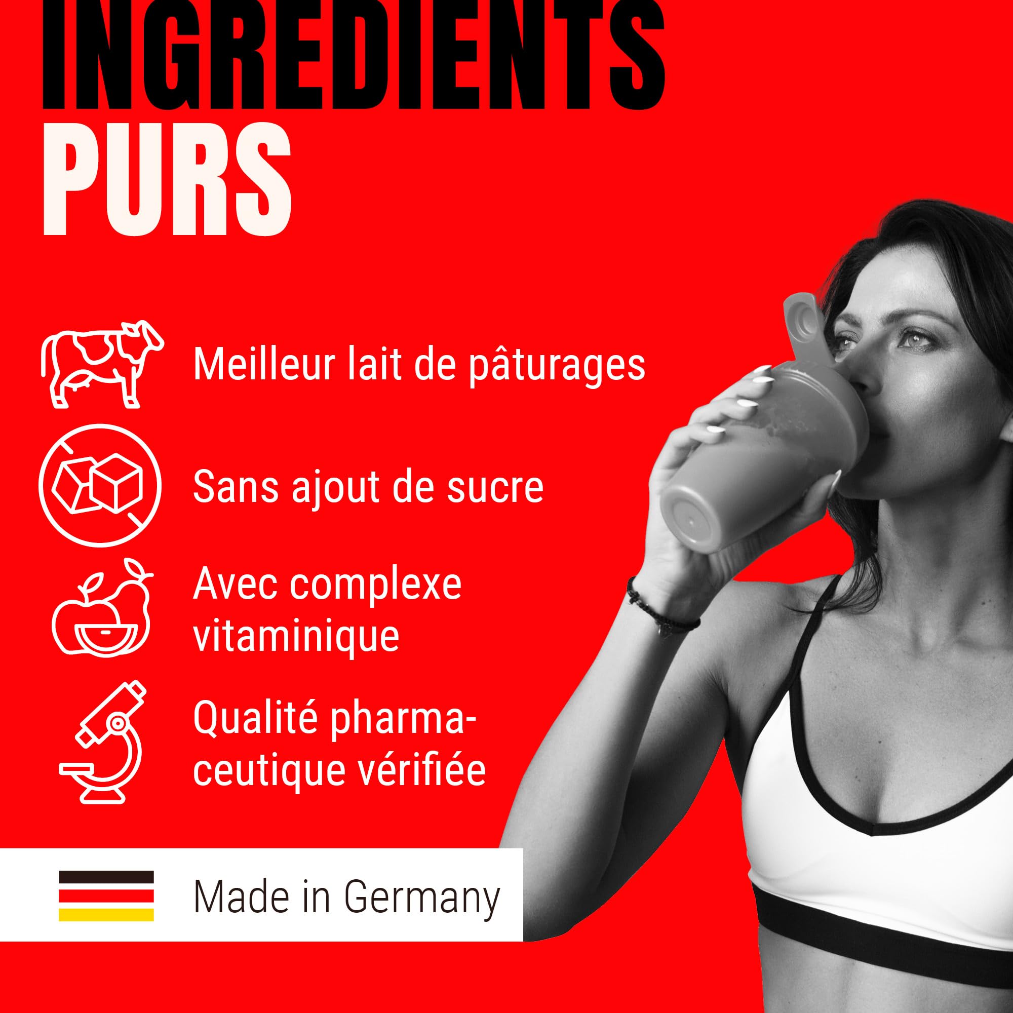 Powerstar PREMIUM WHEY 90 Poudre de Protéine 850 g | 80,6% Protéine | Whey Protein Powder | Produit en Allemagne | 55% Isolat de Whey CFM & 45% Concentrat CFM | Riche en EAA & BCAA | Cookies & Cream