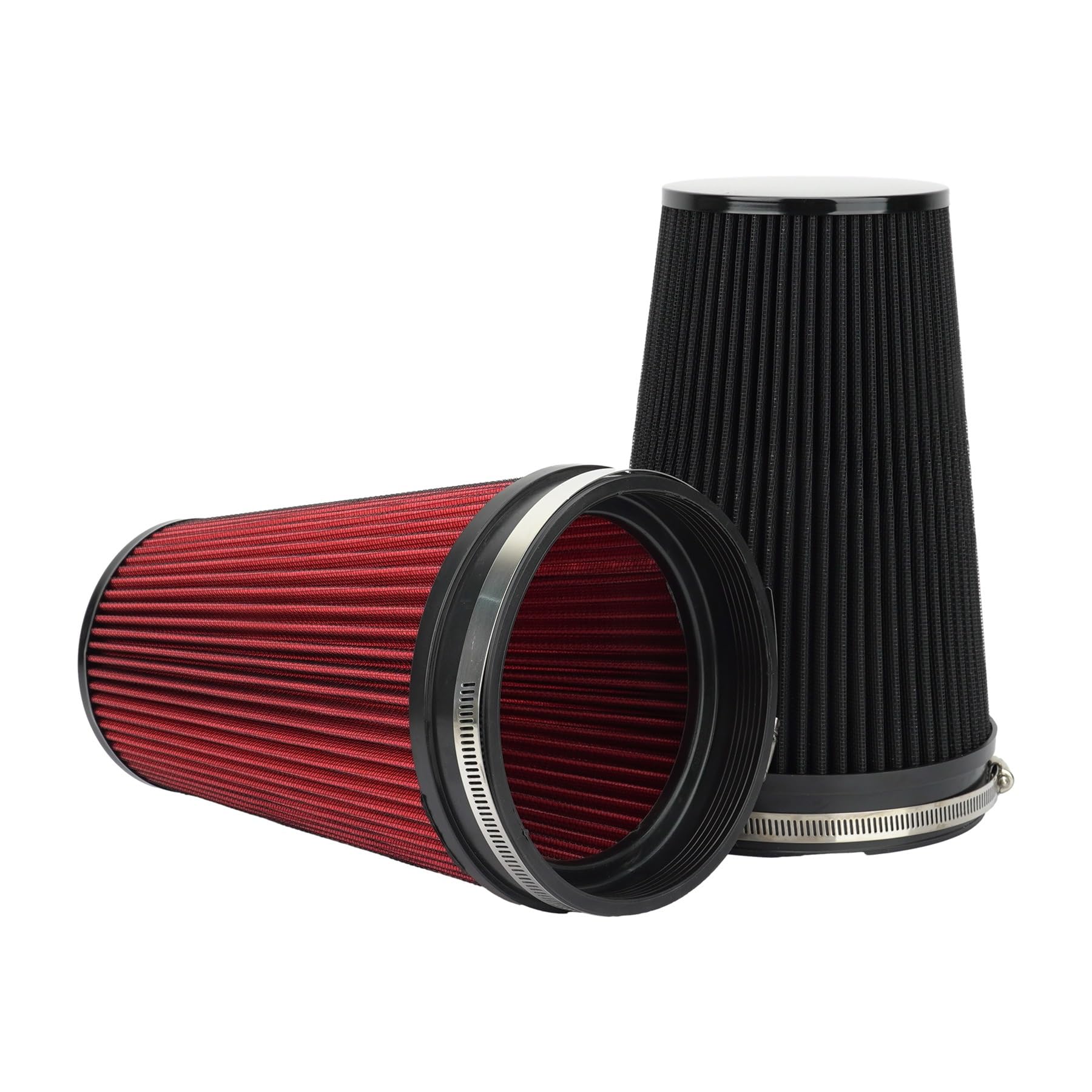 Cono de filtro de entrada de aire frío lavable 150 mm 6 pulgadas(6inch Red)