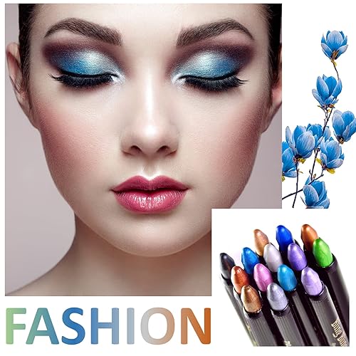 Miniatura 2 de Juego de sombra de ojos en barra de 5 colores, lápiz de sombra de ojos con purpurina impermeable, lápiz de sombra de ojos suave de larga duración,