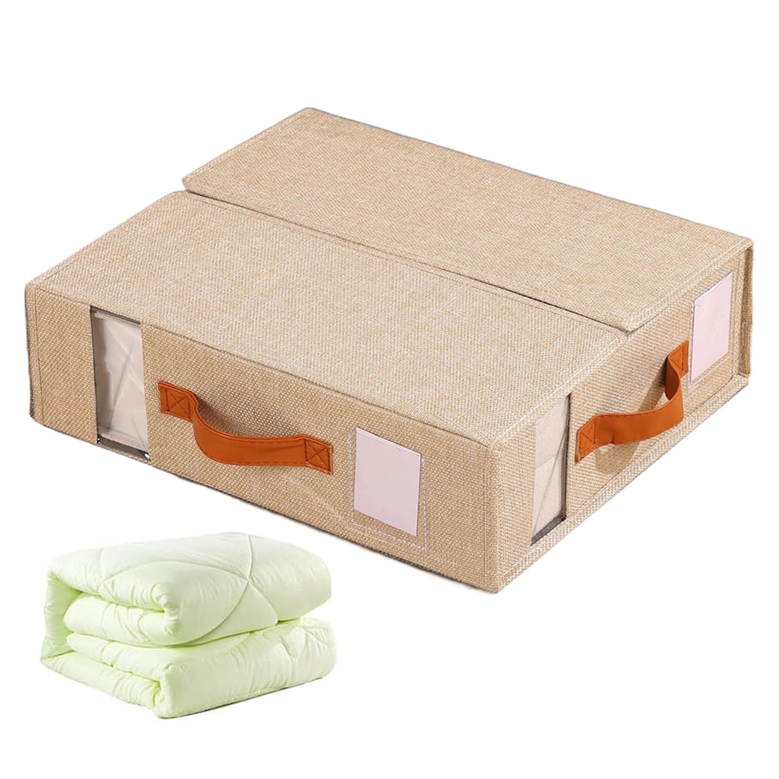 Boîte de rangement pour draps anti-poussière et pliable avec poignée robuste
