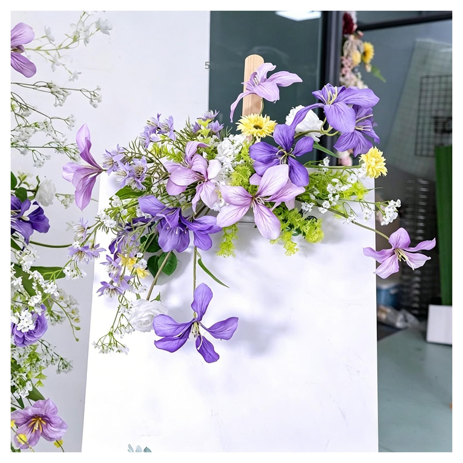 Hotel Lobby Florals Silk Wedding Decor Artificial Wedding Flowers, Multiple Styles Fake Flowers, For Wedding Aisle, Bridal Room, Window Display, Engagement Ceremo(Size:40×50cm/15.75×19.69 in,Color:D)