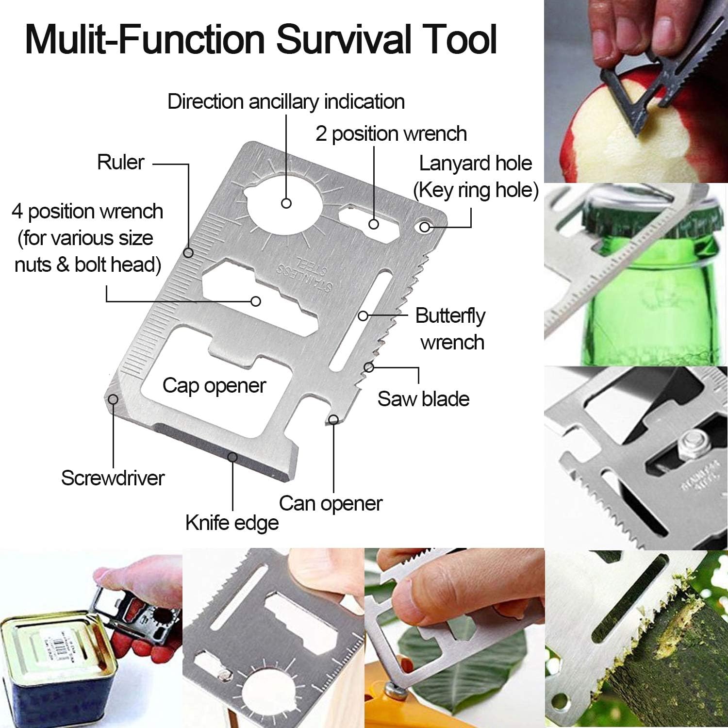 ACEIken Birthday Day Gifts for Him Husband Men Boyfriend Boys,Emergency Survival Kit 13 in 1 Outdoor Survival Gear Tool with Survival Bracelet, Small Flashlight, Emergency Blanket Whistles : Tools & Home Improvement