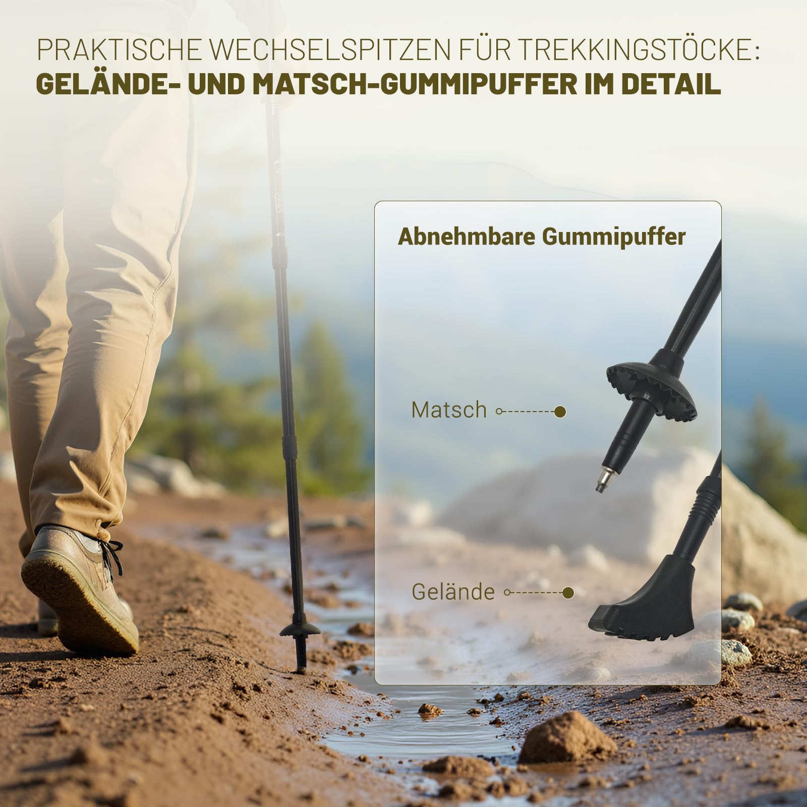 Trekkingstöcke Faltbar, Wanderstöcke 7075 Aluminium Ultraleicht, Verstellbar 62-135cm mit Korkgriff, Nordic Walking Stöcke 2er Set für Damen & Herren