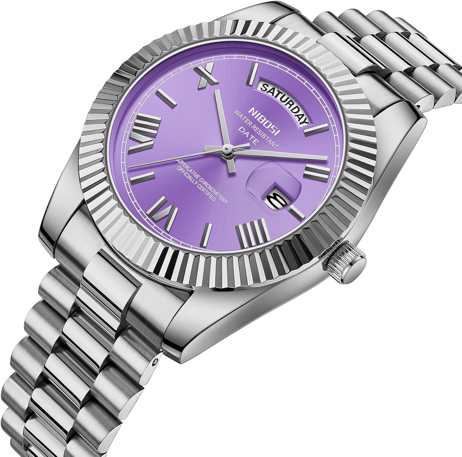 NIBOSI Men Watches Analog Quartz Stainless Steel Rose Gold Silver Watches for Men Waterproof Business Classic Desiger Wrist Watch with Day Date - Image 2