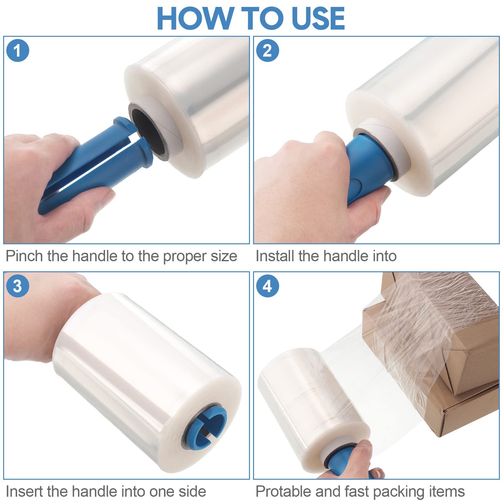Clear Stretch Wrap 6A Plastic Wrap Roll For Moving Shipping Wrap Seal