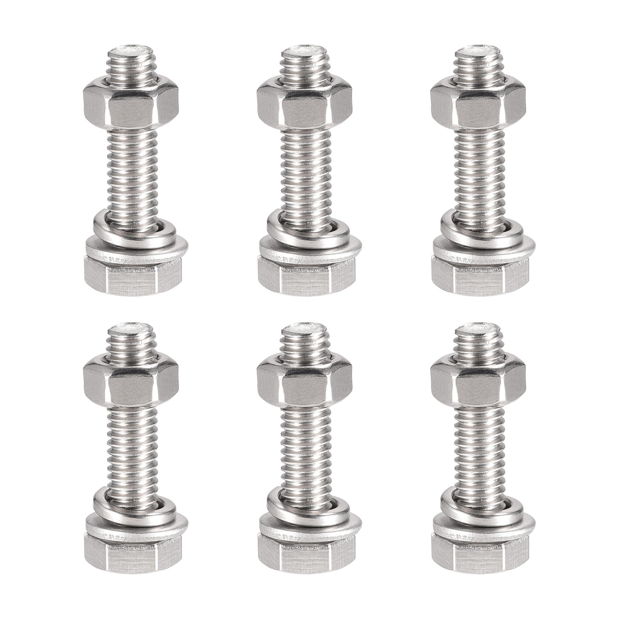 M6 Nyloc Flange Nut (Non-Serrated) A2 Stainless Steel - Foto 5