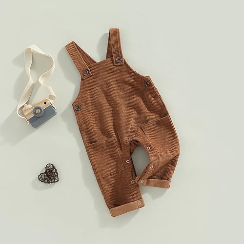 Miniatura 3 de Overol para bebé niña pequeña estilo simple con tirantes anchos tirantes y tirantes unisex para niños