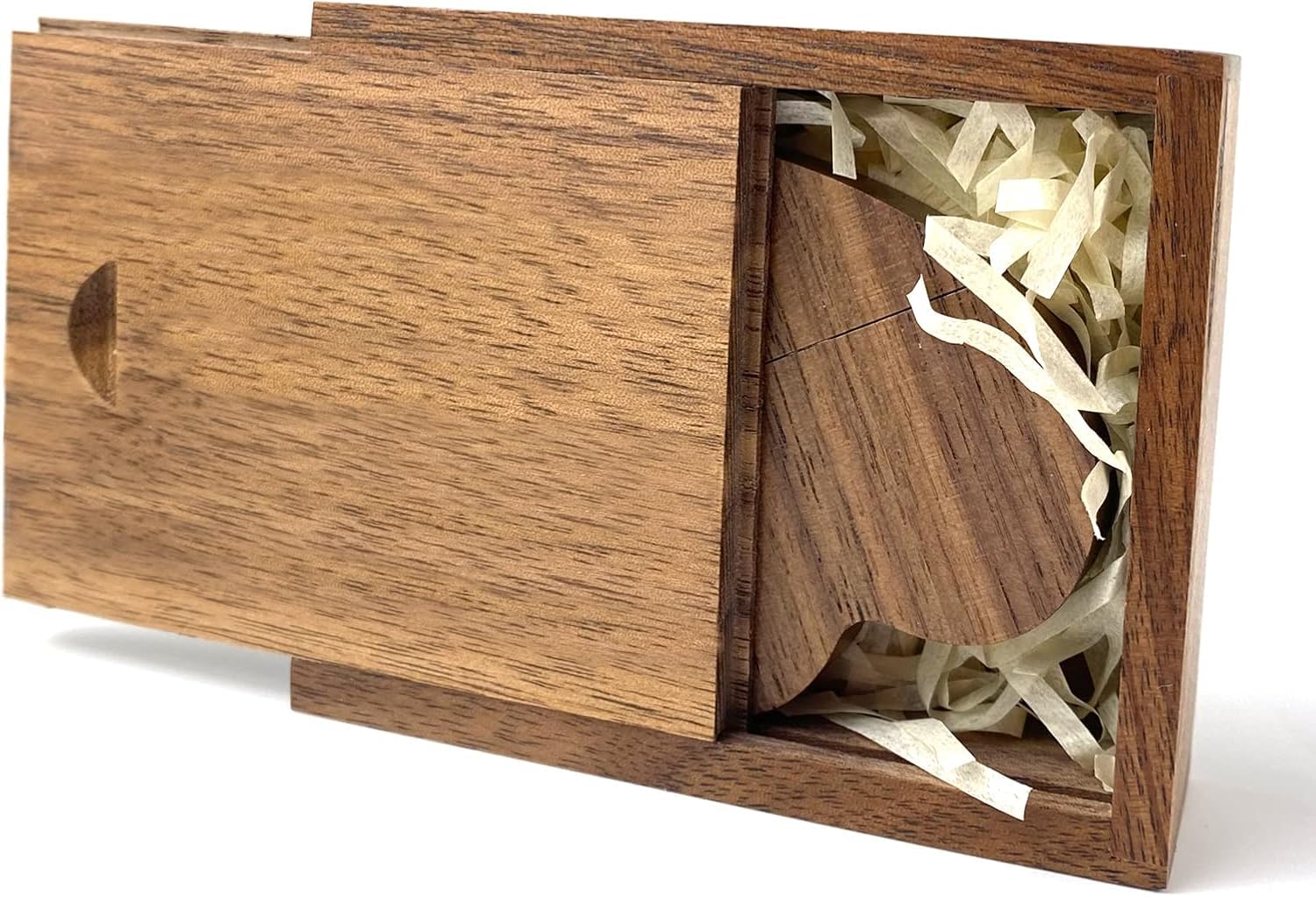 Heart Shaped Wood Flash Drive 32GB USB3.0 with Gift Box, FEWINA Wooden USB Drive 32G USB 3.0 Super-Speed JumpDrive Wooden Box Ideal Gift for Birthday/Anniversary/Wedding