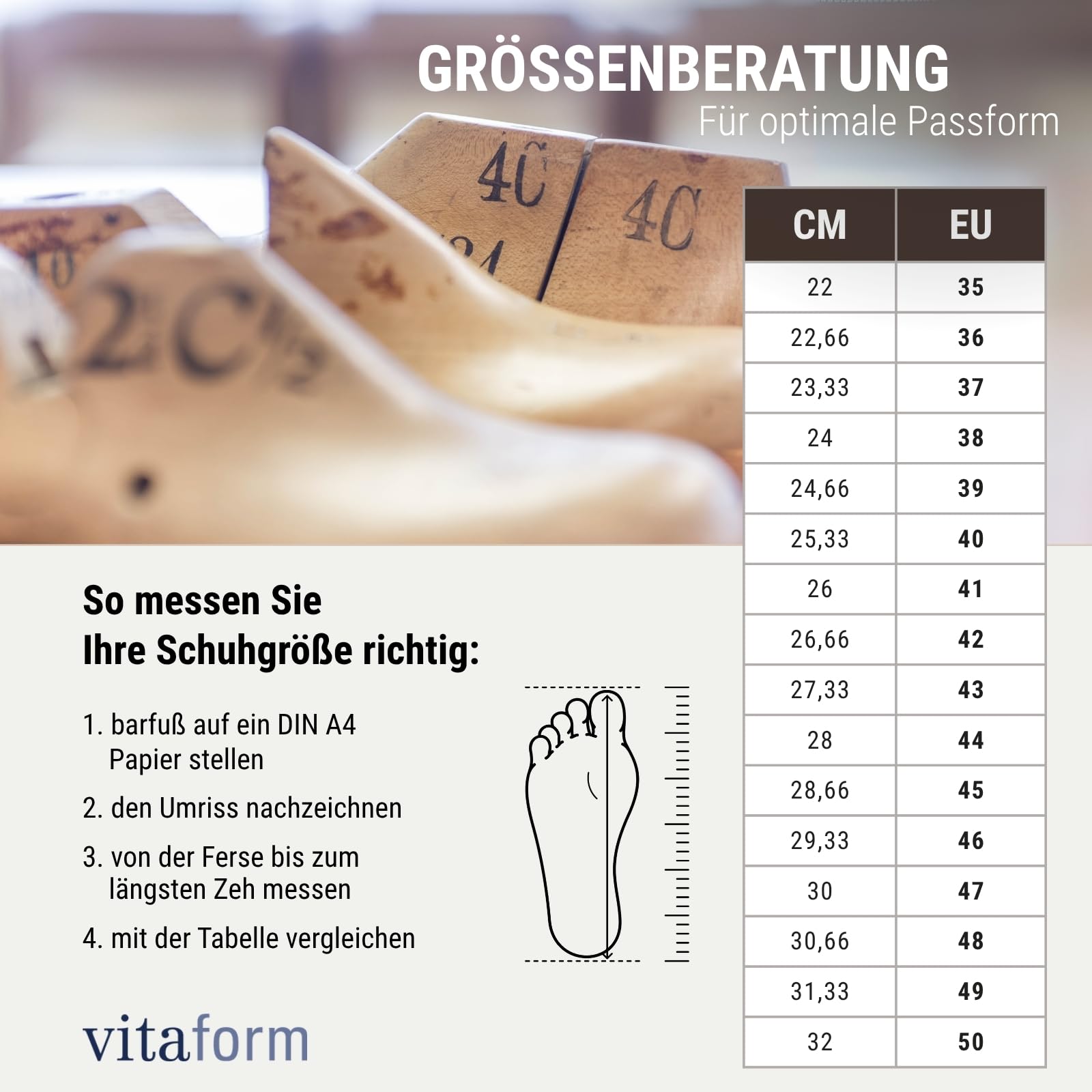 VITAFORM Pantoletten Damen Weite H Veloursleder | Sommerschuhe, Sandaletten, Sommersandalen, Naturkork-Fußbett, Komfortweite H, Größe 35-50, elegant, Handmade in Germany