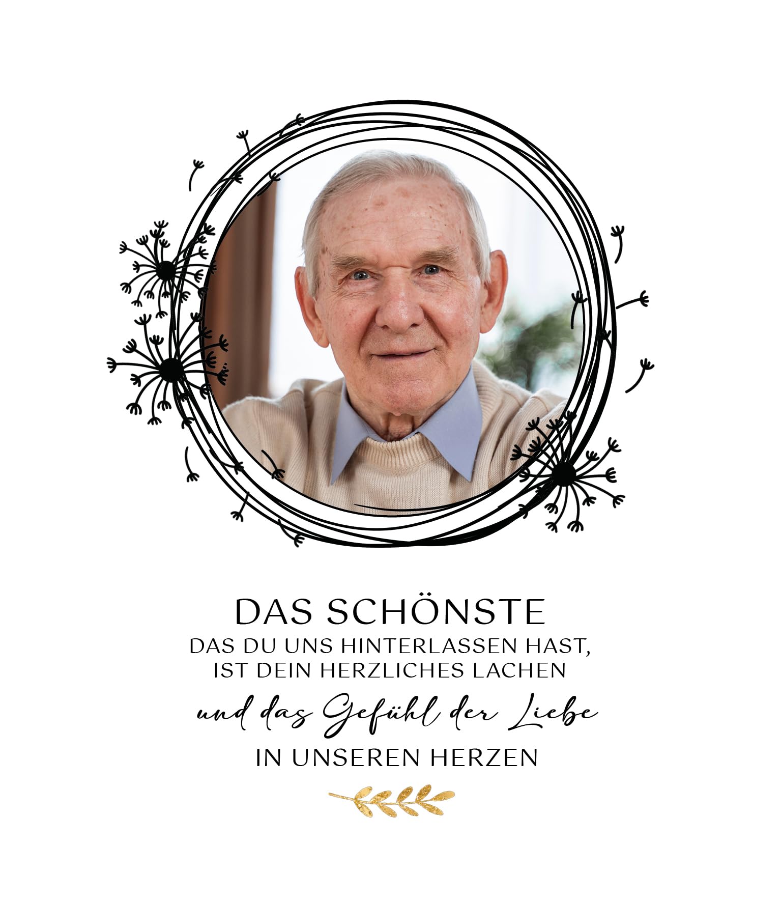 Personalisierte Trauerkerze mit Foto | moderne Rustikkerze 7x20 cm | Gedenkkerze | Erinnerungskerze | Individuelle Kerze zum Abschied | Fotokerze (Foto Kreis Puste, Klein - 7x15)