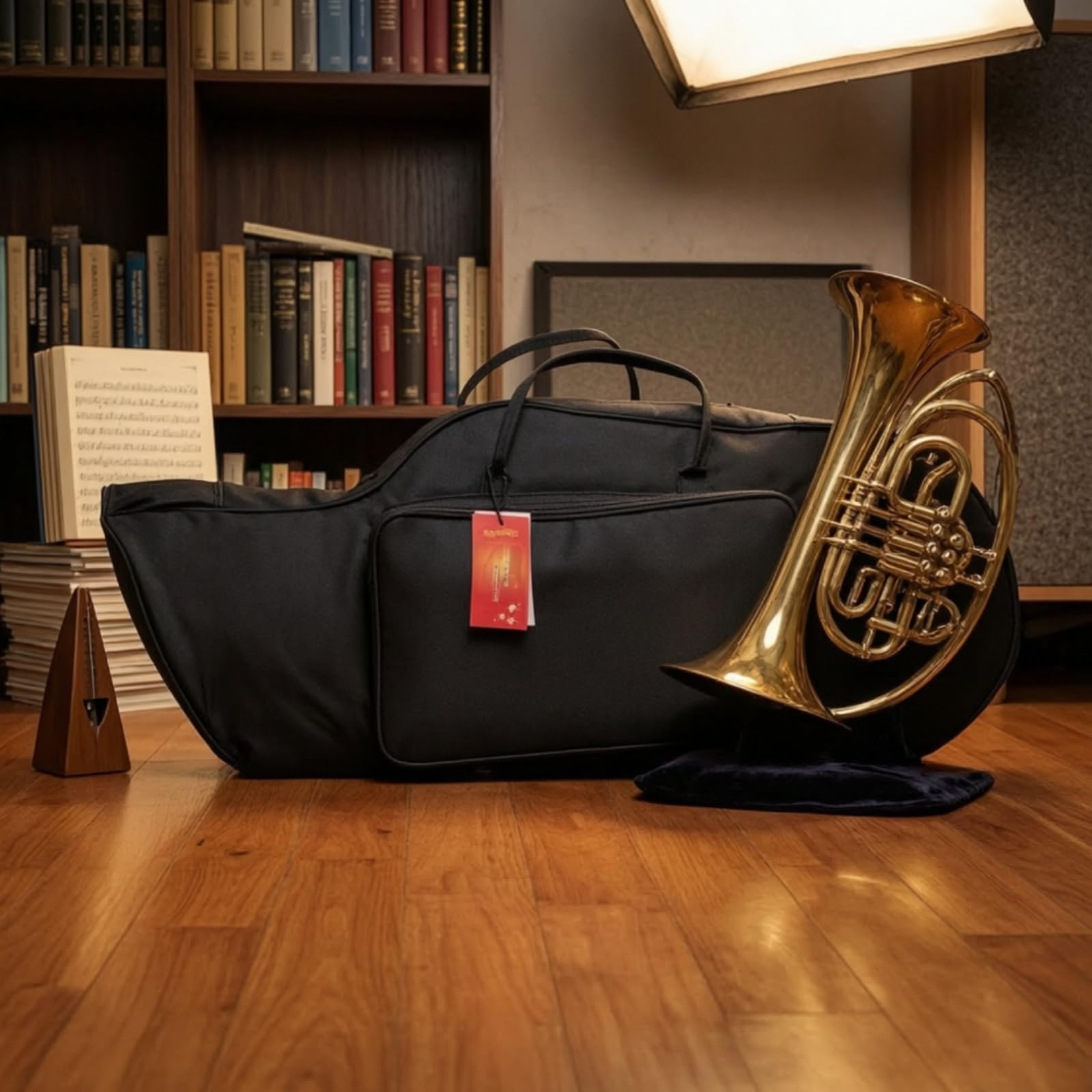 Colcolo Trompetentasche Trompetenkoffer Instrumententasche Musikinstrumentenetui mit Gepolstertem Futter Und Strukturierter Kante Gegen Kratzer Und Stöße für Schüler Hobbymusiker Blasorchester
