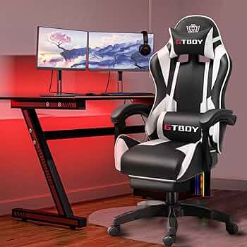 GTBoy ゲーミングチェア オフィスチェア 椅子 デスクチェア 黒と青 Amazon.co.jp: GTBoy ゲーミングチェア オットマン付き 座り心地