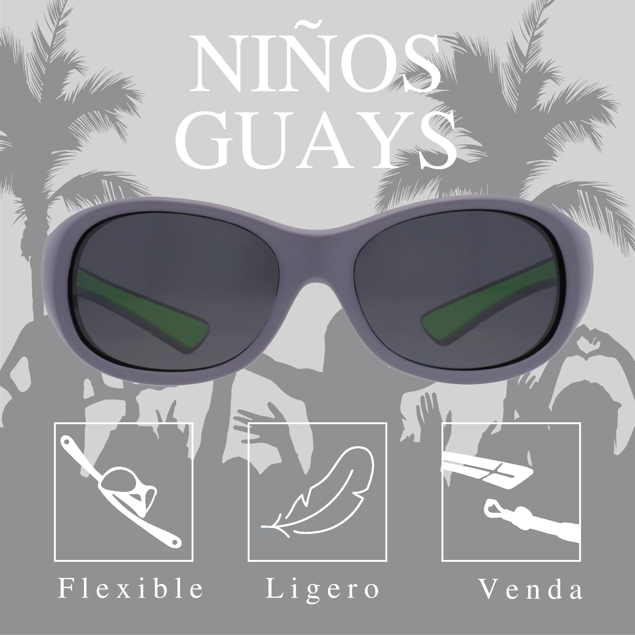 ActiveSol Kids @School Gafas solares deportivas para niños | Niñas y niños | 100% protección UV 400 | polarizadas | de goma flexible irrompible | 5-10 años | solo 22 gramos