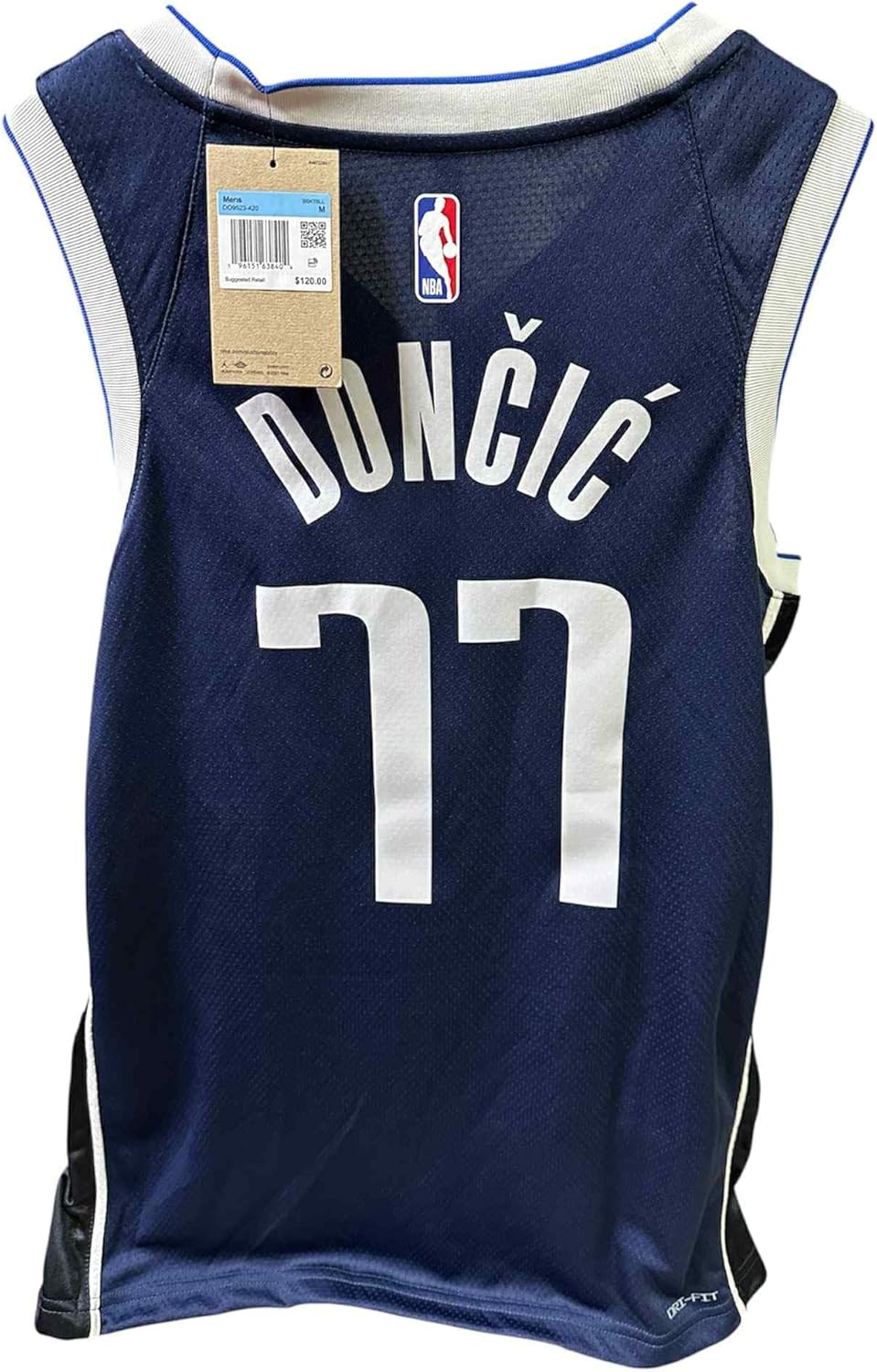 Nike Men's Jumpman Luka Doncic Dallas Mavericks #77 Dri-FIT Statement Edition Basketball Jersey #DO9523-420 - Size Mens Medium