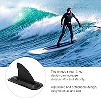 Vista 6 de Aleta de surf, tobogán inflable de liberación rápida en la aleta central, aletas de surf desmontables para tabla de surf larga