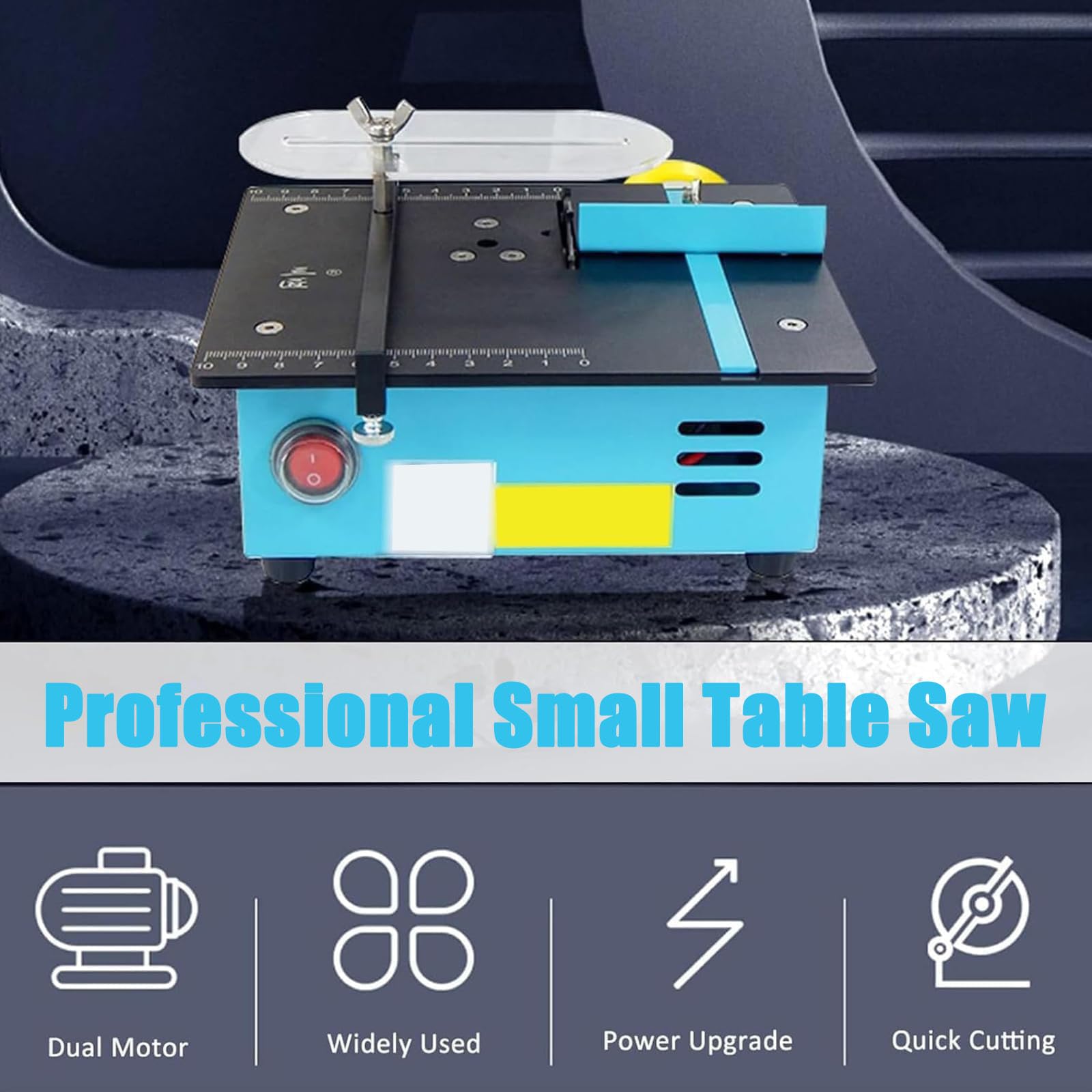 Mini mesa de máquina de corte multifuncional portátil de 96 W, profundidad y ángulo ajustables, ideal para proyectos de bricolaje, madera, metal, plástico, banco de trabajo versátil para manualidades
