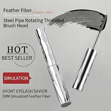 2PCS Iron Wand Tubing Mascara, magnetic mascara, 3D Metal Brush Waterproof Quick-Dry Formula, Liquid Lash Extensions Effect, Long-Lasting Volume & Curl, No Flaking Clumping, Bold Black