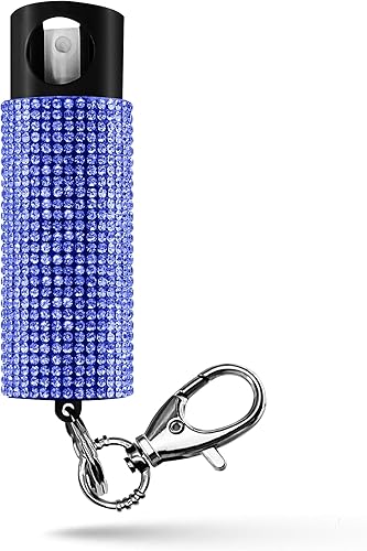 Guard Dog Security Bling it On Pepper Spray, llavero con parte superior giratoria de seguridad, mini y fácil de transportar, ligero y moderno,