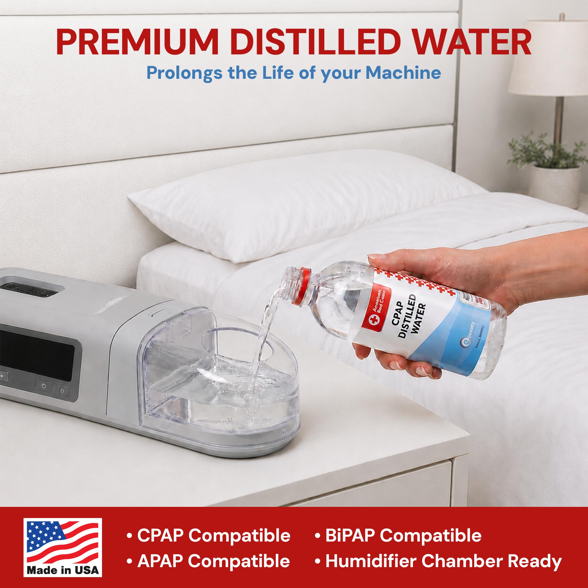 Botella de agua destilada, 450 ml, certificado TSA para viajes, botella destilada H20 Aqua
