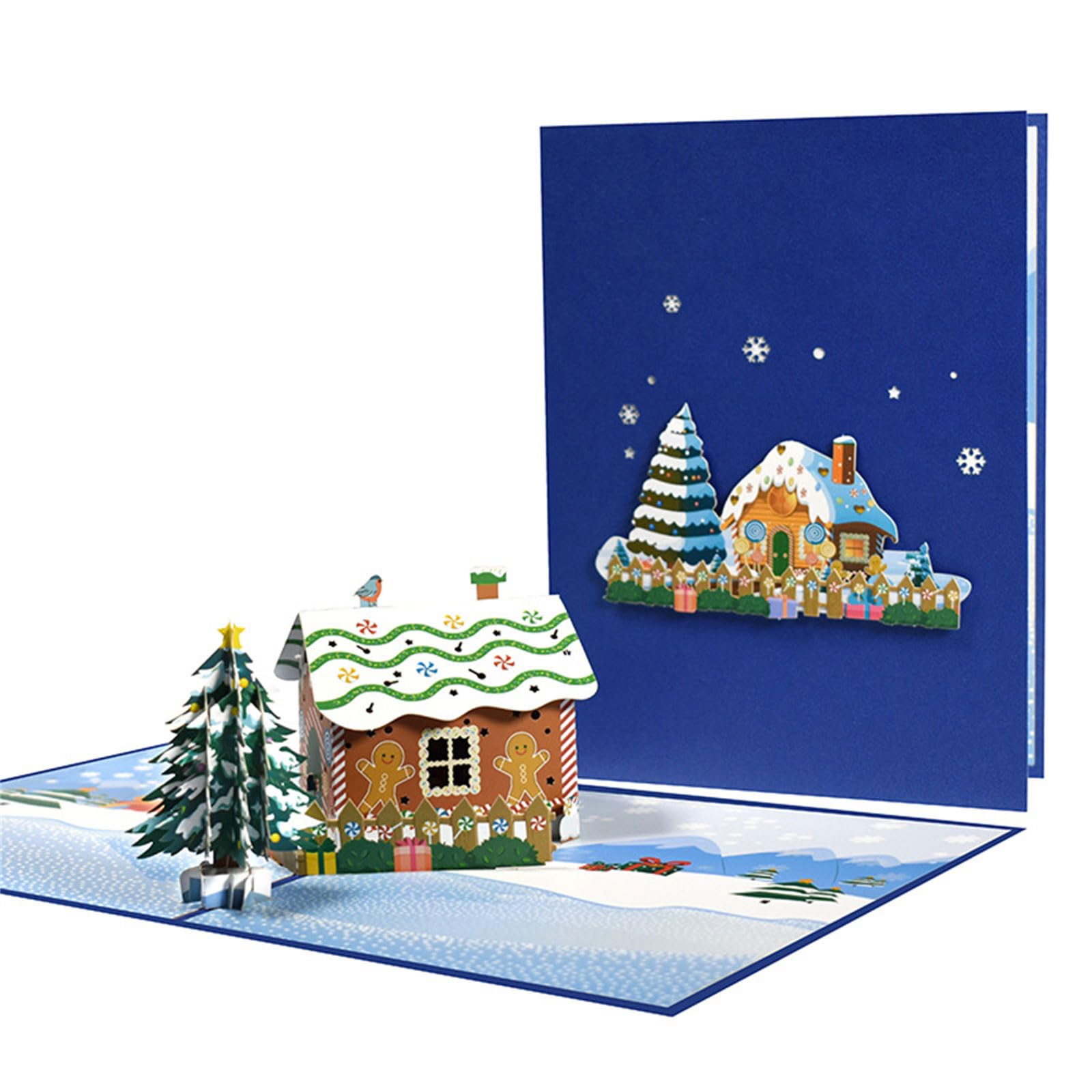 Kalttoy Multicolor 3D House Greeting Card Set For Christmas Decorations Creative 3D Surprise And Express Warm Wishes Christmas Decoration