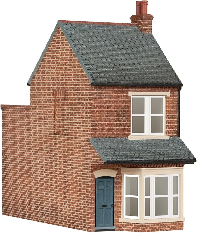 R7357 OO Gauge Left Hand 2 Up/2 Down Terraced House - Model Railway Accessories, Miniature Diorama Scenery for Hornby Train Sets - Lifelike Train Terraced House Model - Scale 1:76