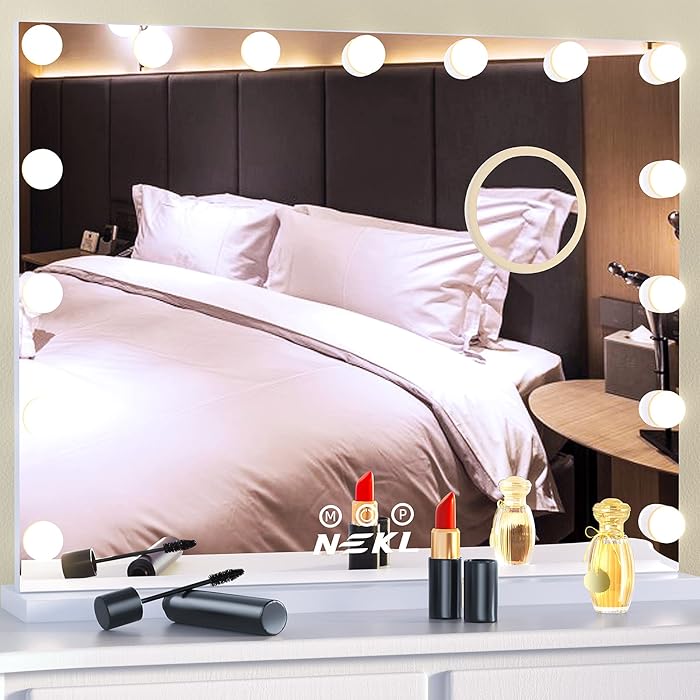 Buy Vanity Mirror with Lights NEKL, Hollywood Makeup Mirror 15 Bulbs
