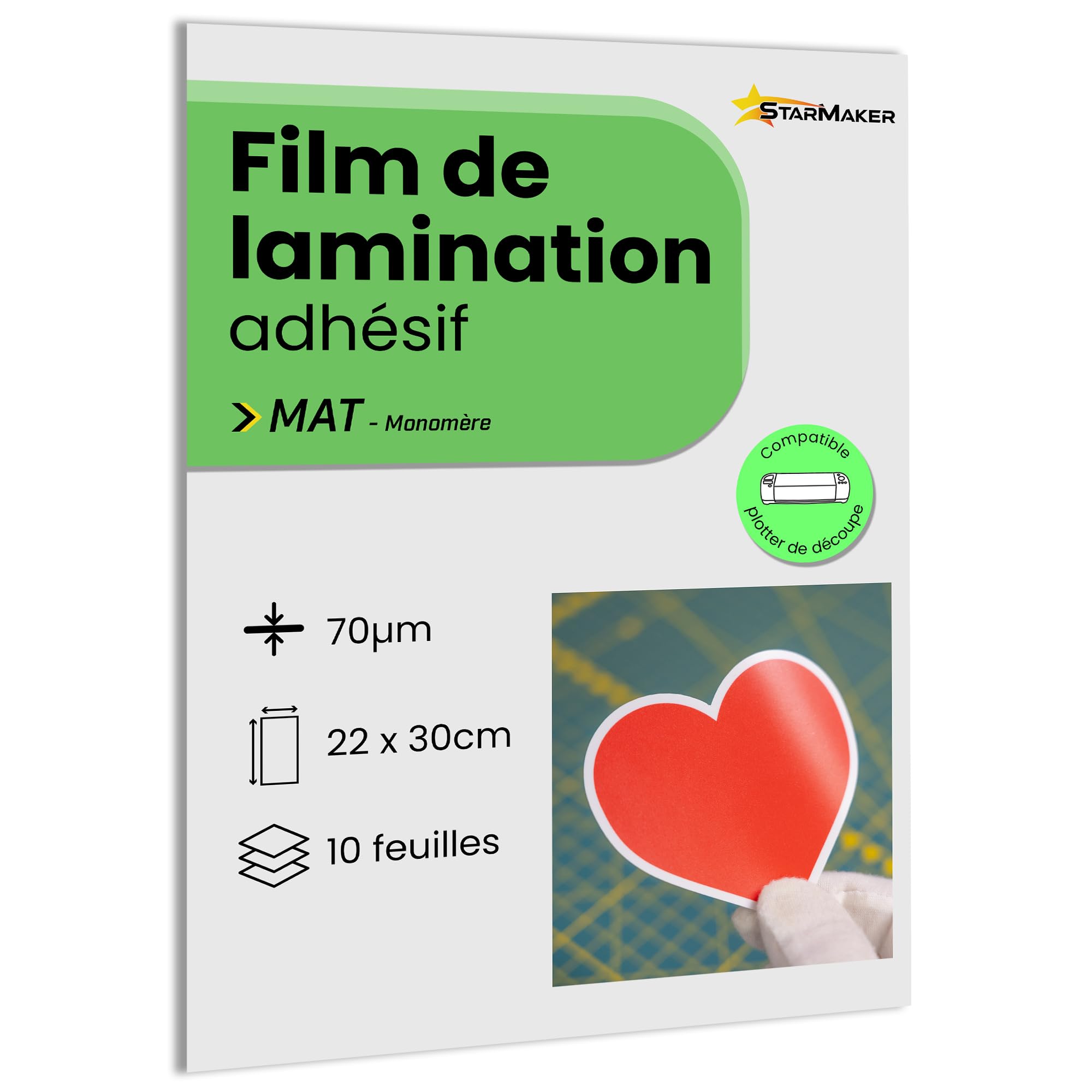 Pellicola laminatrice a freddo MAT A4 22 x 31 cm fogli autoadesivi per foto e adesivi
