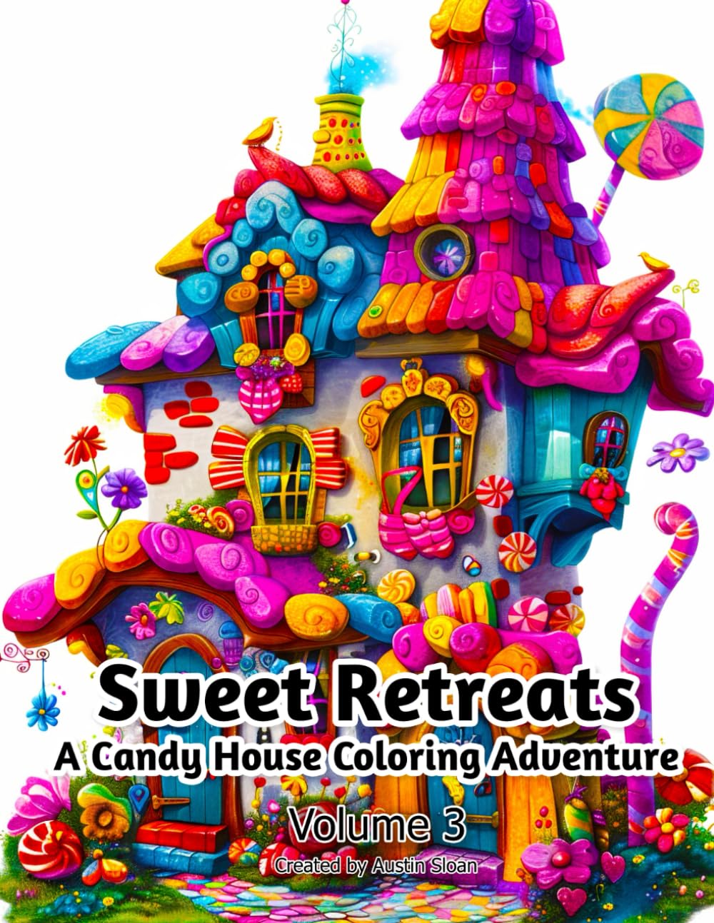 Sweet Retreats: A Candy House Coloring Adventure: Volume 3 (Candy House Coloring Books)
