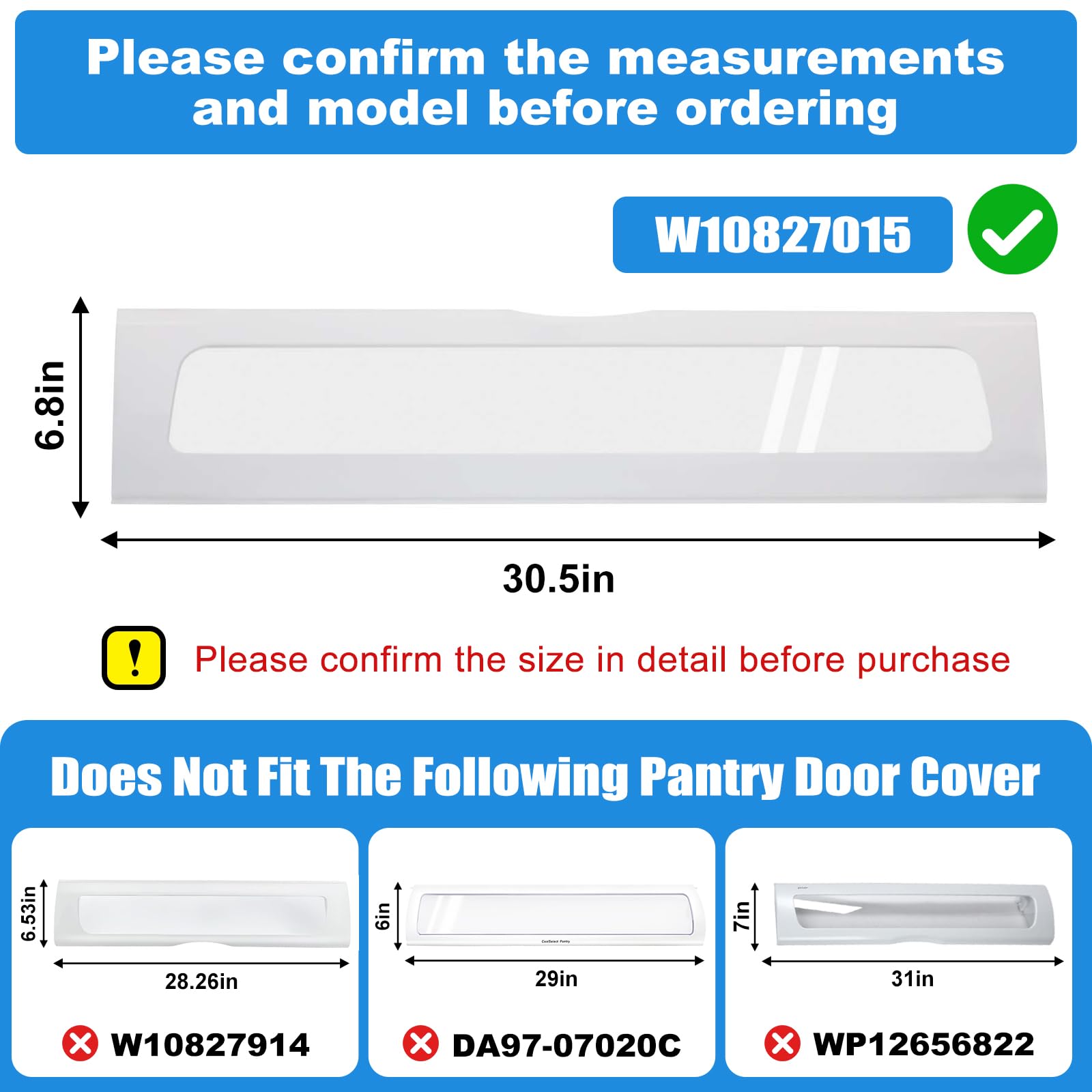Amazon.com: W10827015 AP5985816 Refrigerator Pantry Drawer Door