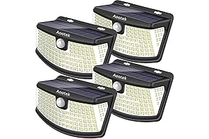 Aootek Solar Lights Outdoor, Upgraded 120 LED Motion Sensor Security Lights with...