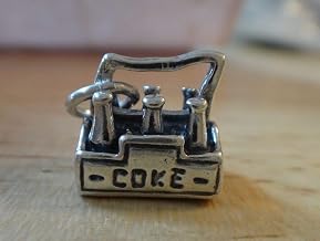 30% Off Sterling Silver 3D 12x12mm 6 Pack of Bottled Soda Coke Cola Charm - Jewelry Making DIY Crafting Charm Beads for Bracelets