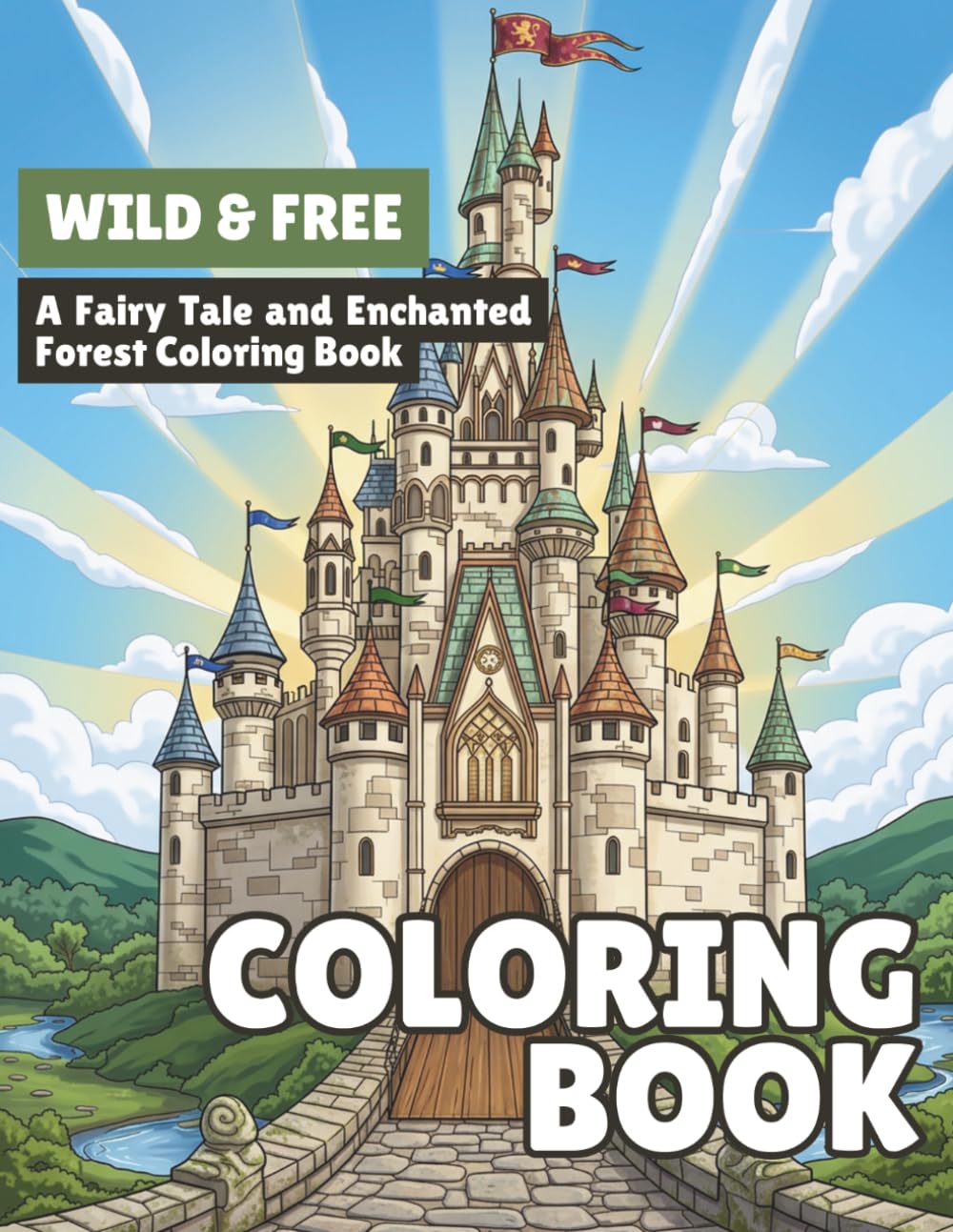 Wild & Free: A Fairy Tale and Enchanted Forest Coloring Book for Adults