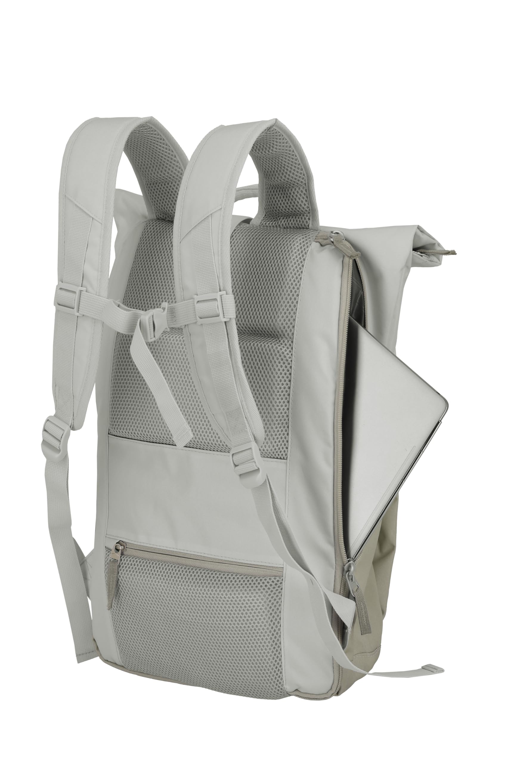 Travelite Handgepäck Rucksack, Laptop Rucksack 15,6 Zoll, BASICS, Reiserucksack Rolltop Funktion, 60 cm, 35 Liter