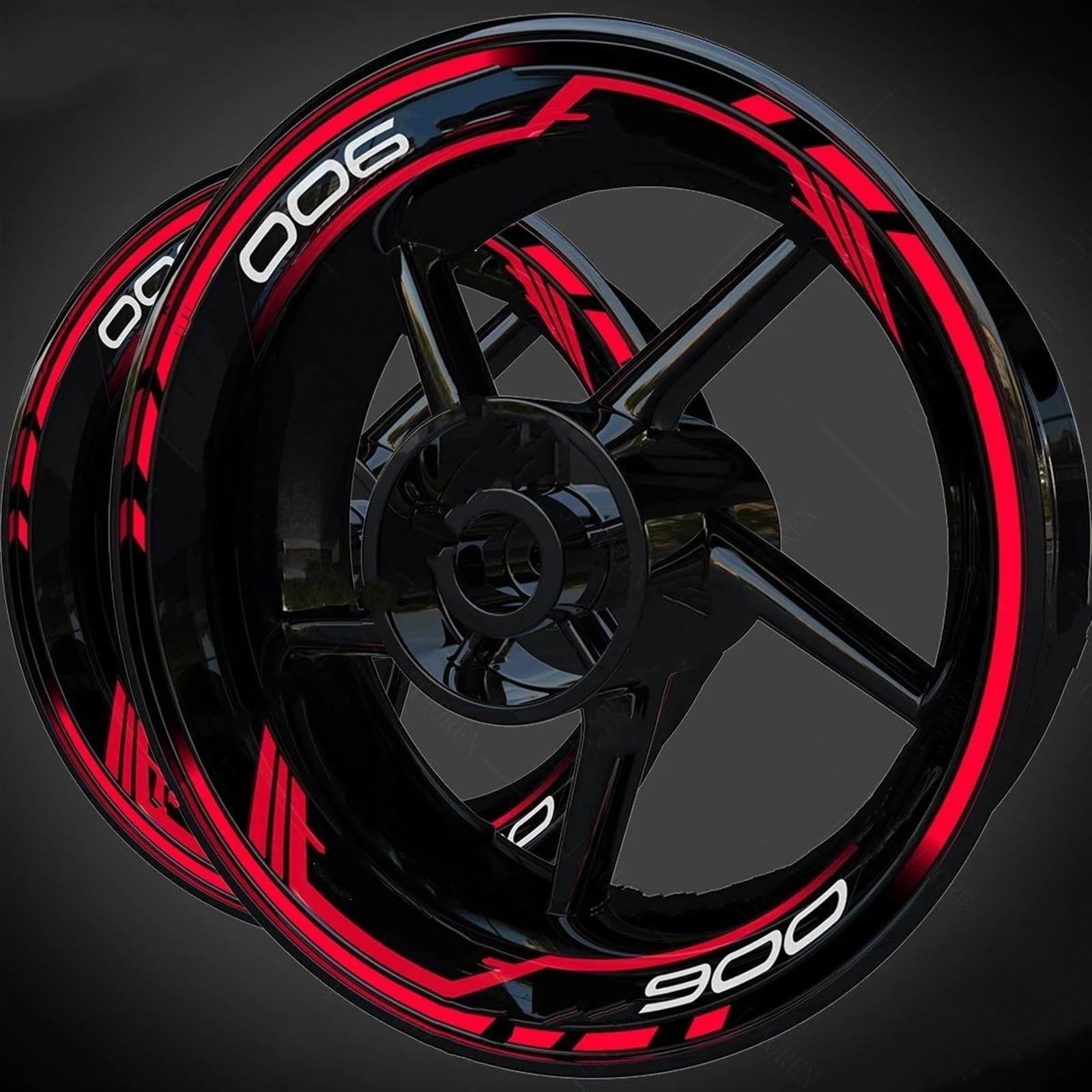 Motorcycle Wheel Stickers Night Reflective Decorative Rim for Kawasaki Z900 Z 900 Decorative(Color4)