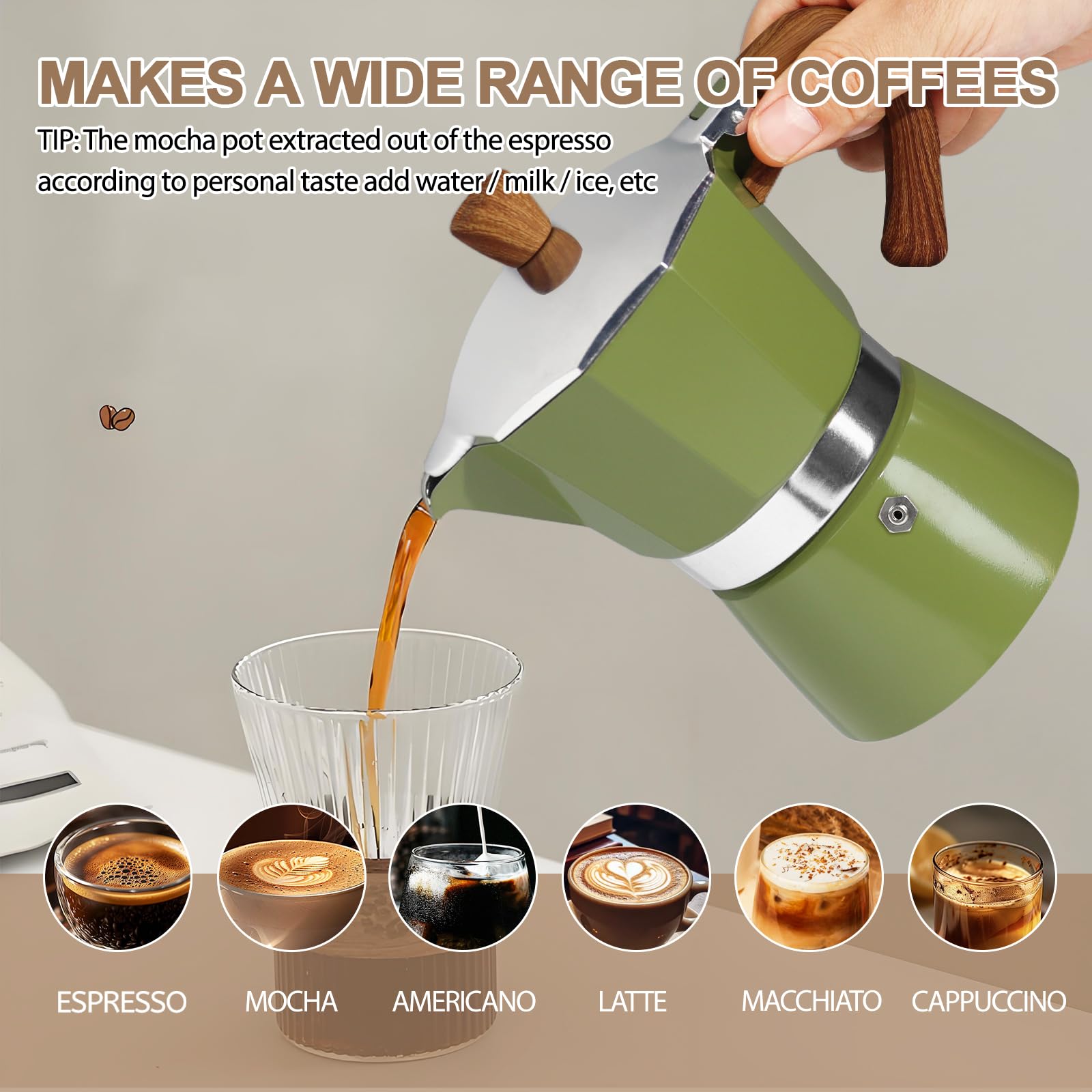 Amazon.com: Mogrecha Aluminum 3 Cup 150ml Moka Pot Express Coffee