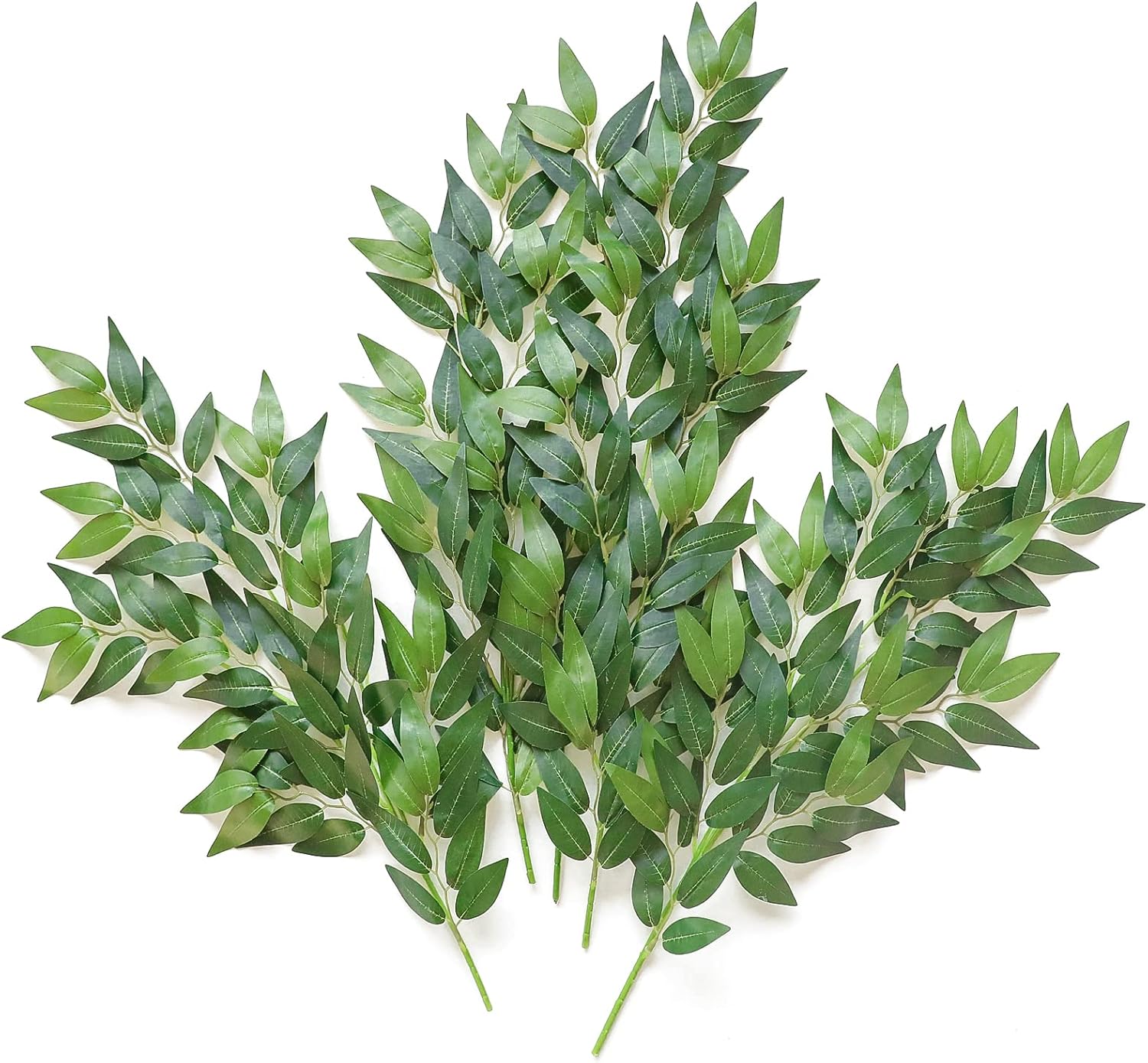 Floroom 5pcs Artificial Italian Ruscus Greenery Stems Faux Hanging Greenery Spray
