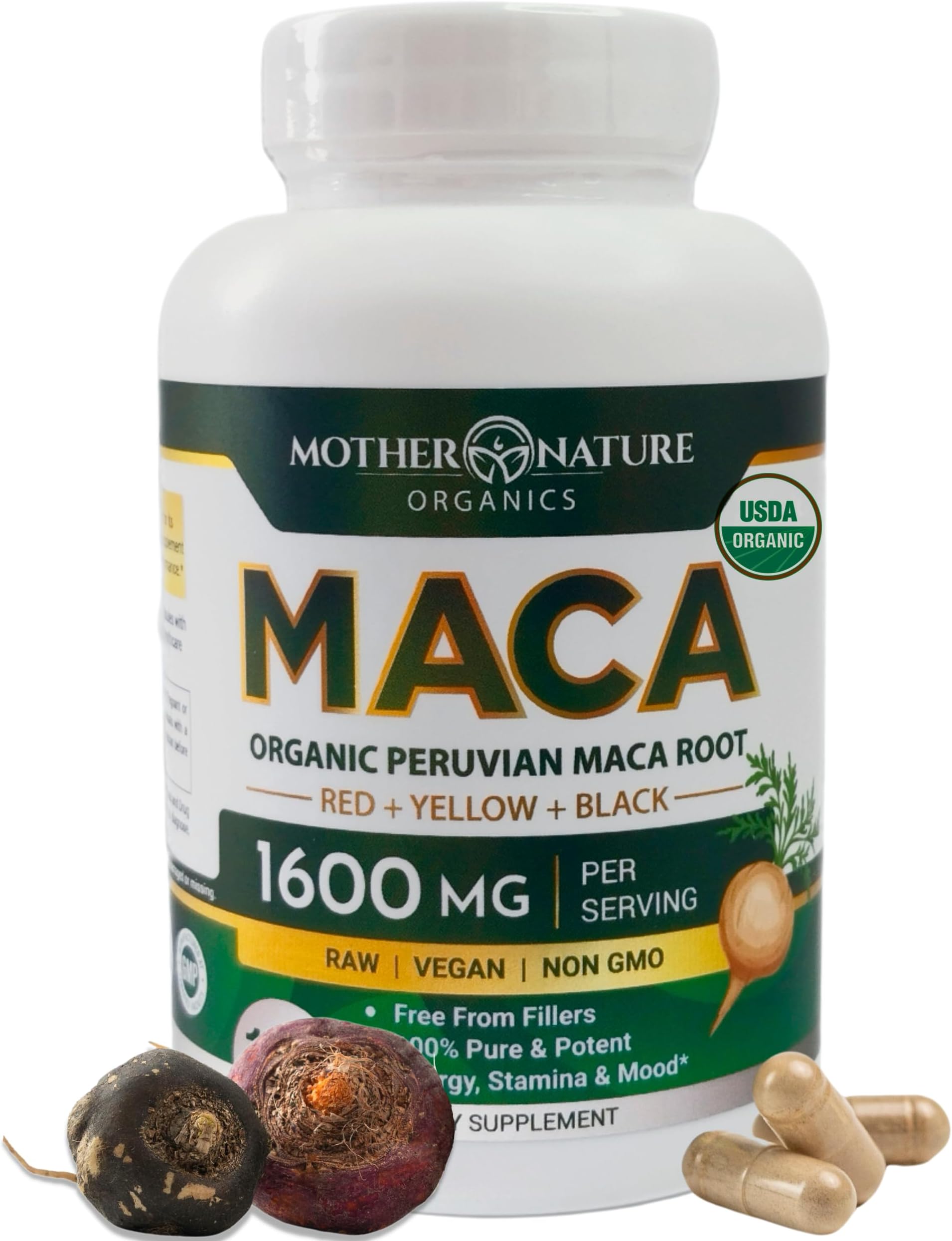 Spring Valley Maca Root 500mg Capsules, Organic Maca Root