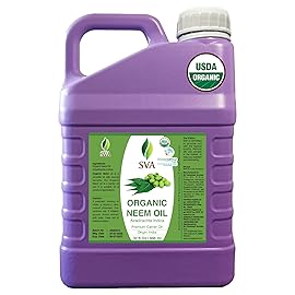 SVA Neem Seed Oil Organic - 32 Fl Oz - 100% Natural Cold Pressed Organic Neem Oil - for Face, Skin Care, Hair Care, Scalp Massage & Body Massage - Carrier Oil with Dropper